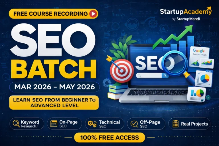 Free SEO course promotion graphic