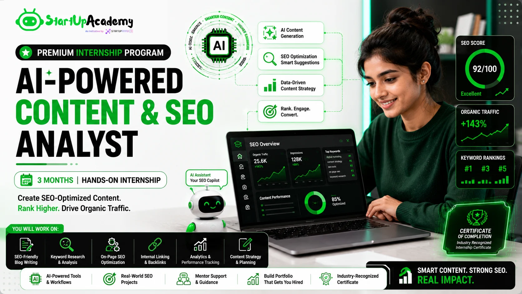 AI-Powered Content & SEO Analyst – Premium Internship Program (3 Months)