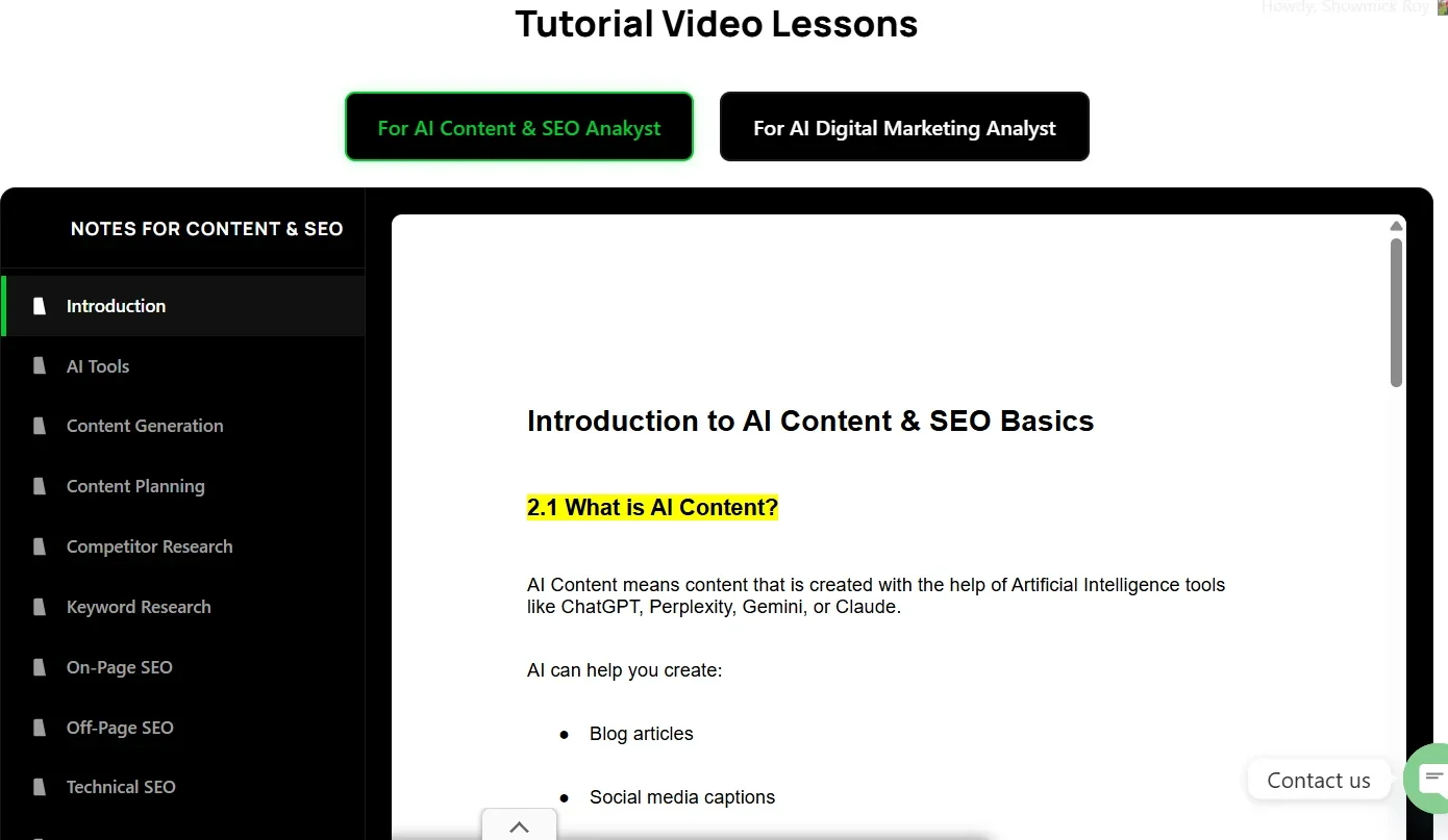Tutorial Video Lessons