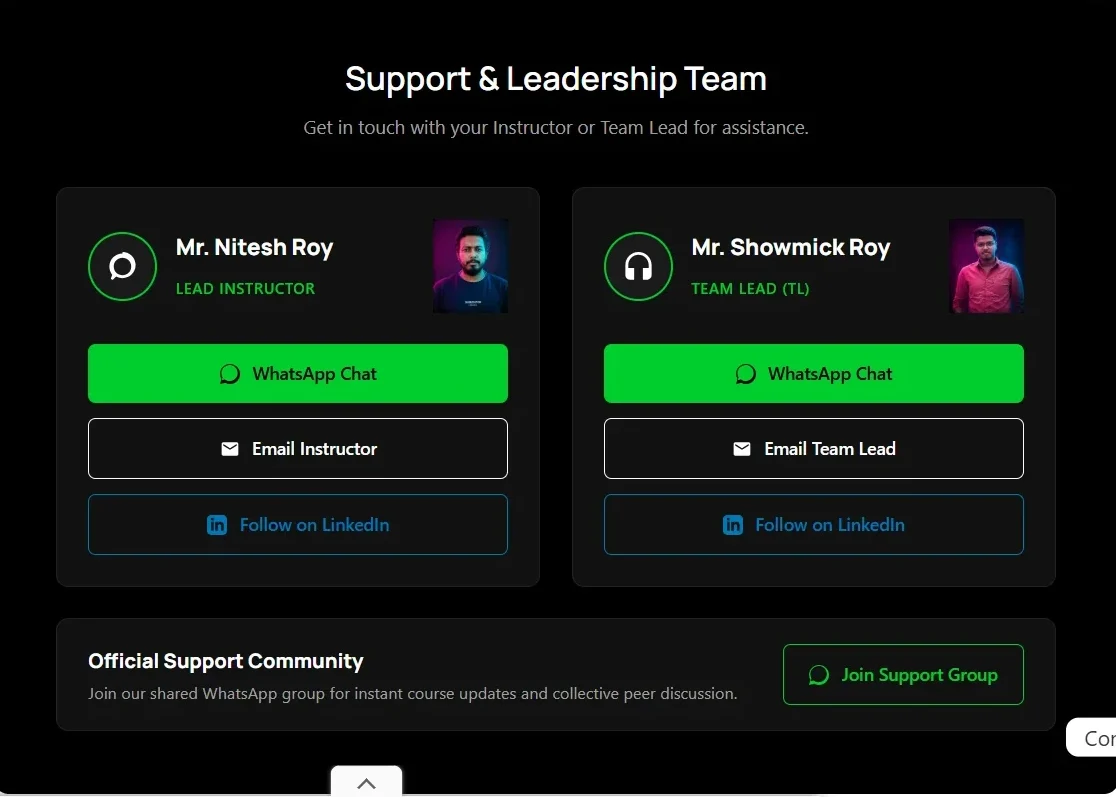 Support Team Contact